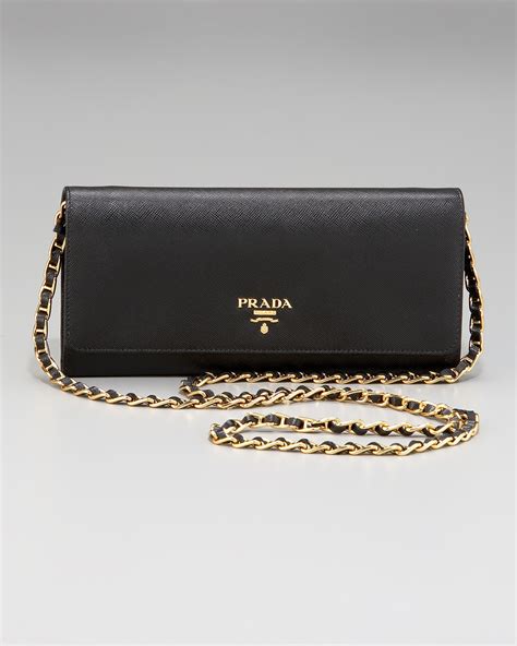 celebrities and prada saffiano wallet on chain|prada saffiano wallet price.